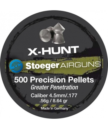 500 Plombs à air X-HUNTER 4,5mm pointue STOEGER