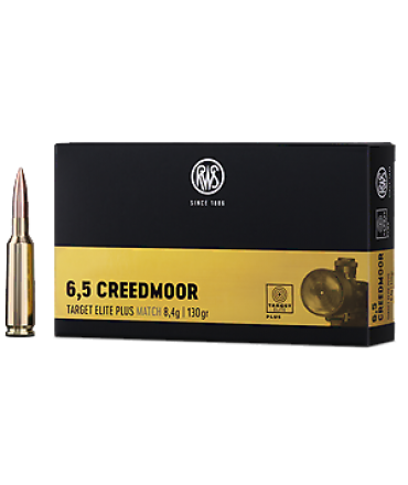 Boite de 20 cartouches RWS TARGET ELITE PLUS Match cal.6.5 creedmoor - 130 gr