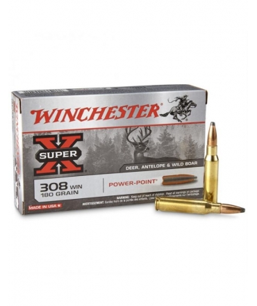 Boite de 20 cartouches Winchester 308 WIN POWER POINT 180gr