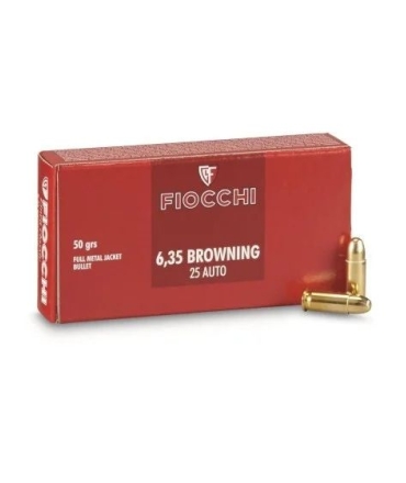 CARTOUCHE FIOCCHI 6.35 - 25ACP - FMJ 50GR.