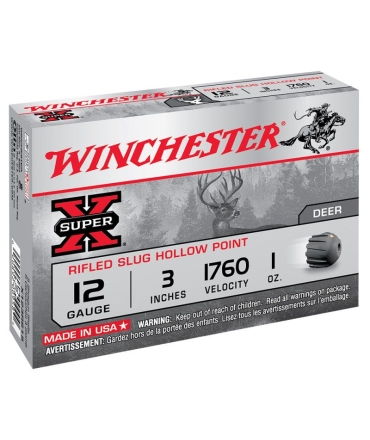 BOITE DE 5 CARTOUCHES WINCHESTER SUPER-X SLUG