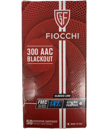 Boite de 50 Cartouches Fiocchi 300 AAC BLACKOUT  FMC 147GR